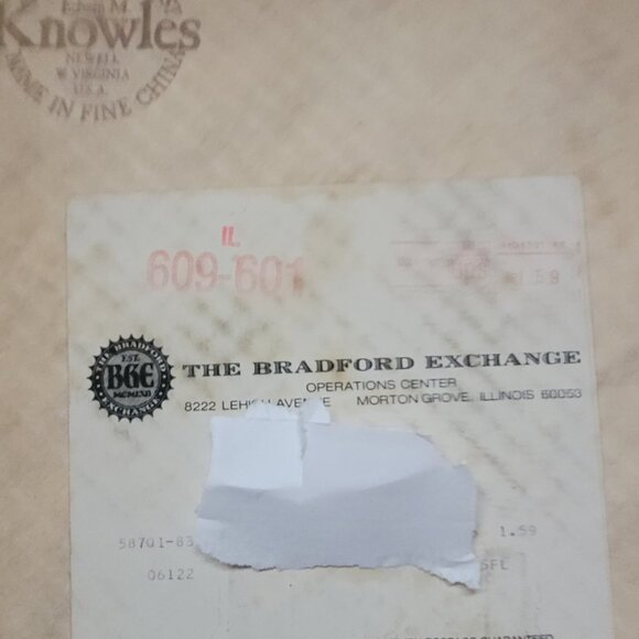 The Edwin Knowles China Co. 1983 Plate Norman Rockwell "Santa in the Subway", - Picture 8 of 8